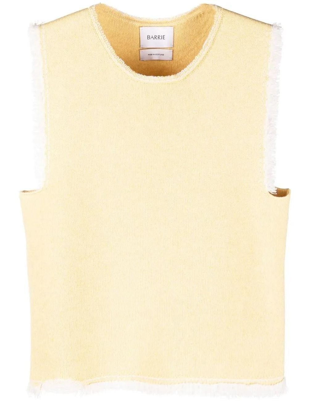 Barrie Natural Fringe-Trim Top
