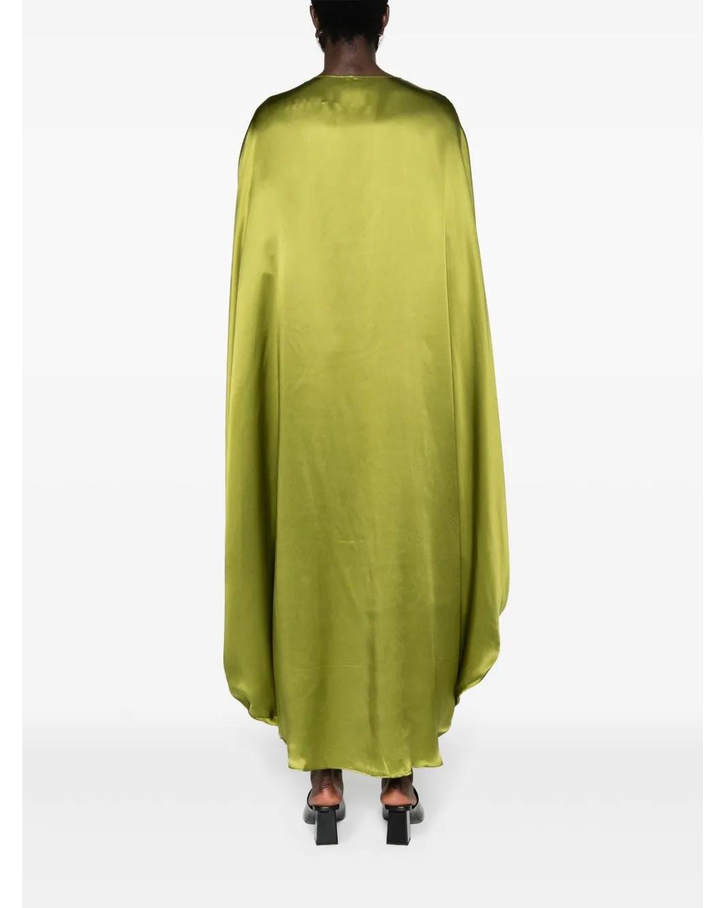 Taller Marmo Green Azores Silk-Satin Dress