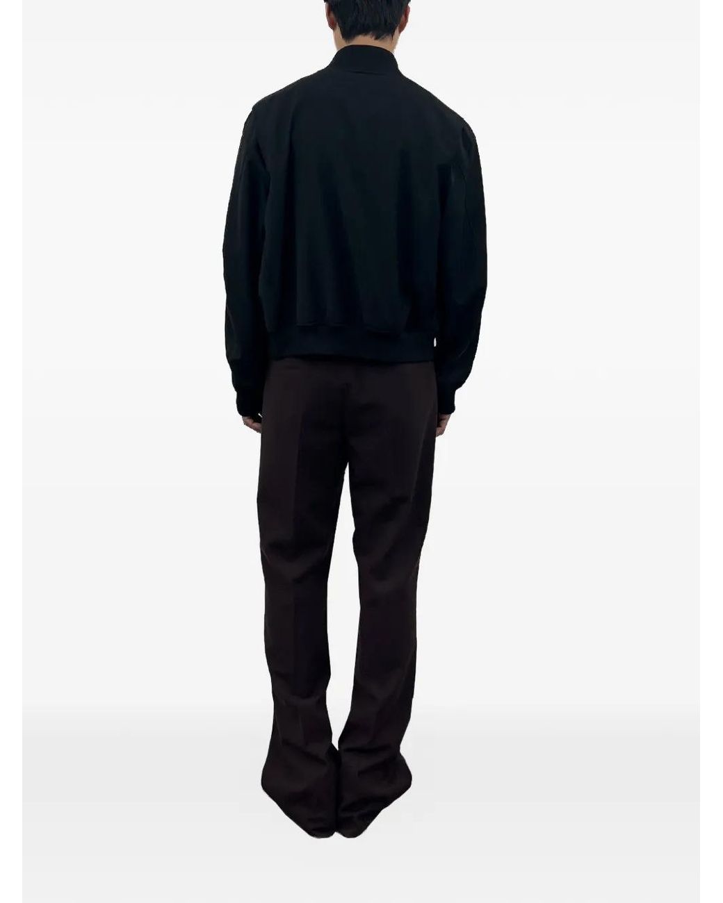 TONYWACK Black Patch-Pocket Bomber Jacket for men