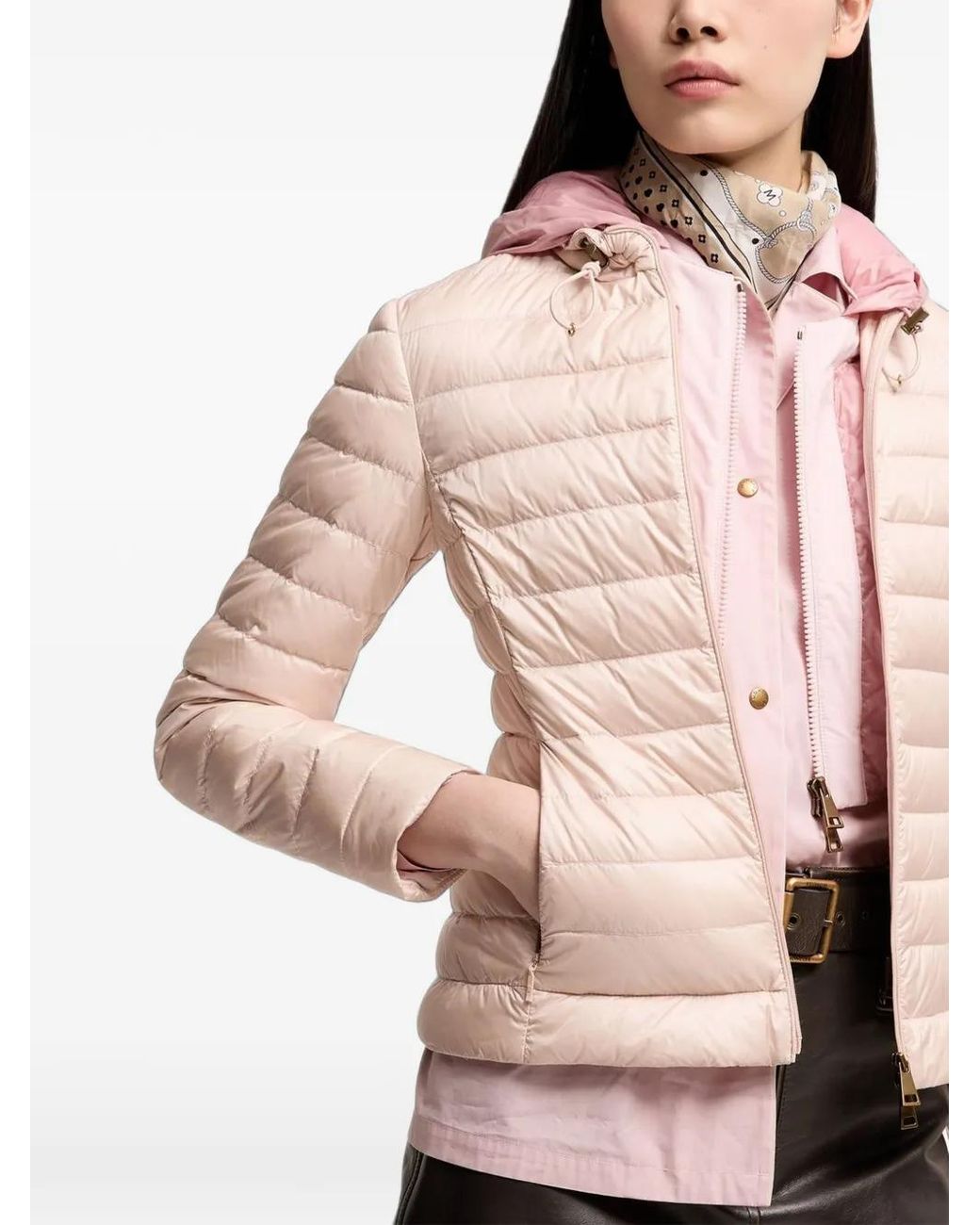 Moncler Pink Igelhood Short Down Jacket