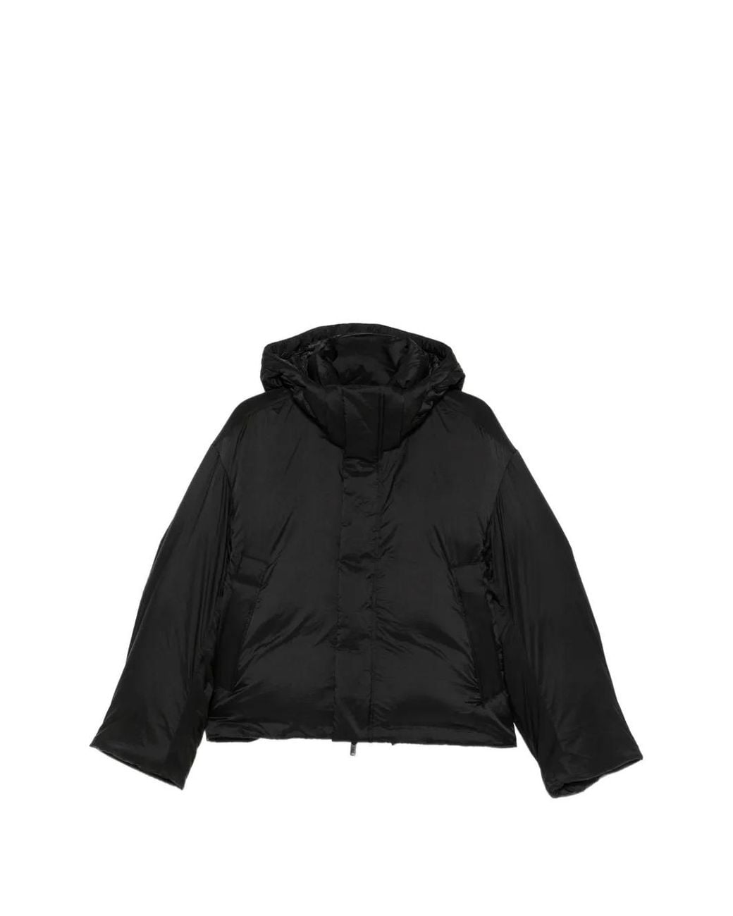 Y-3 Black Hooded Padded Coat