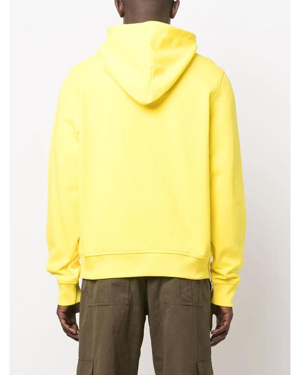 DIESEL Yellow S-Ginn-Hood-Div Logo-Appliqué Hoodie for men