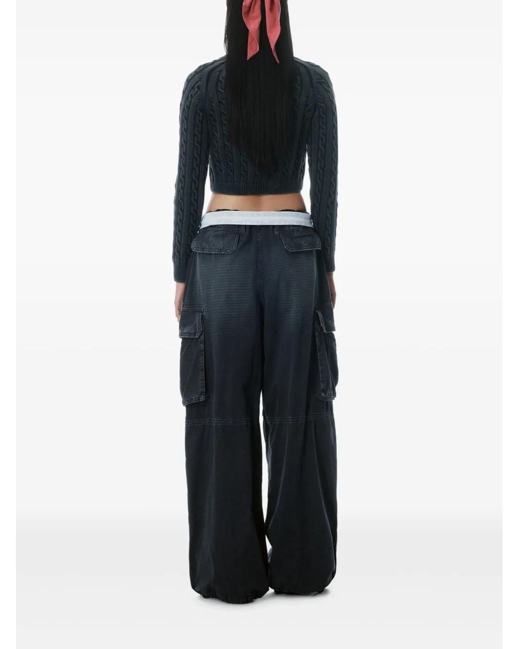 Alexander Wang Blue Straight Cargo Pants