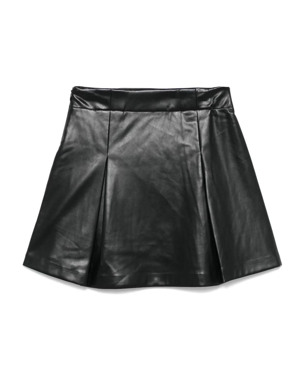 DKNY Black Pleated Mini Skirt