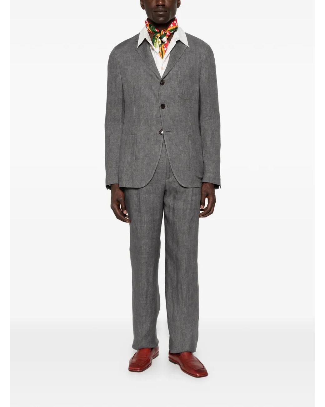 Etro Gray Patch-Pocket Blazer for men