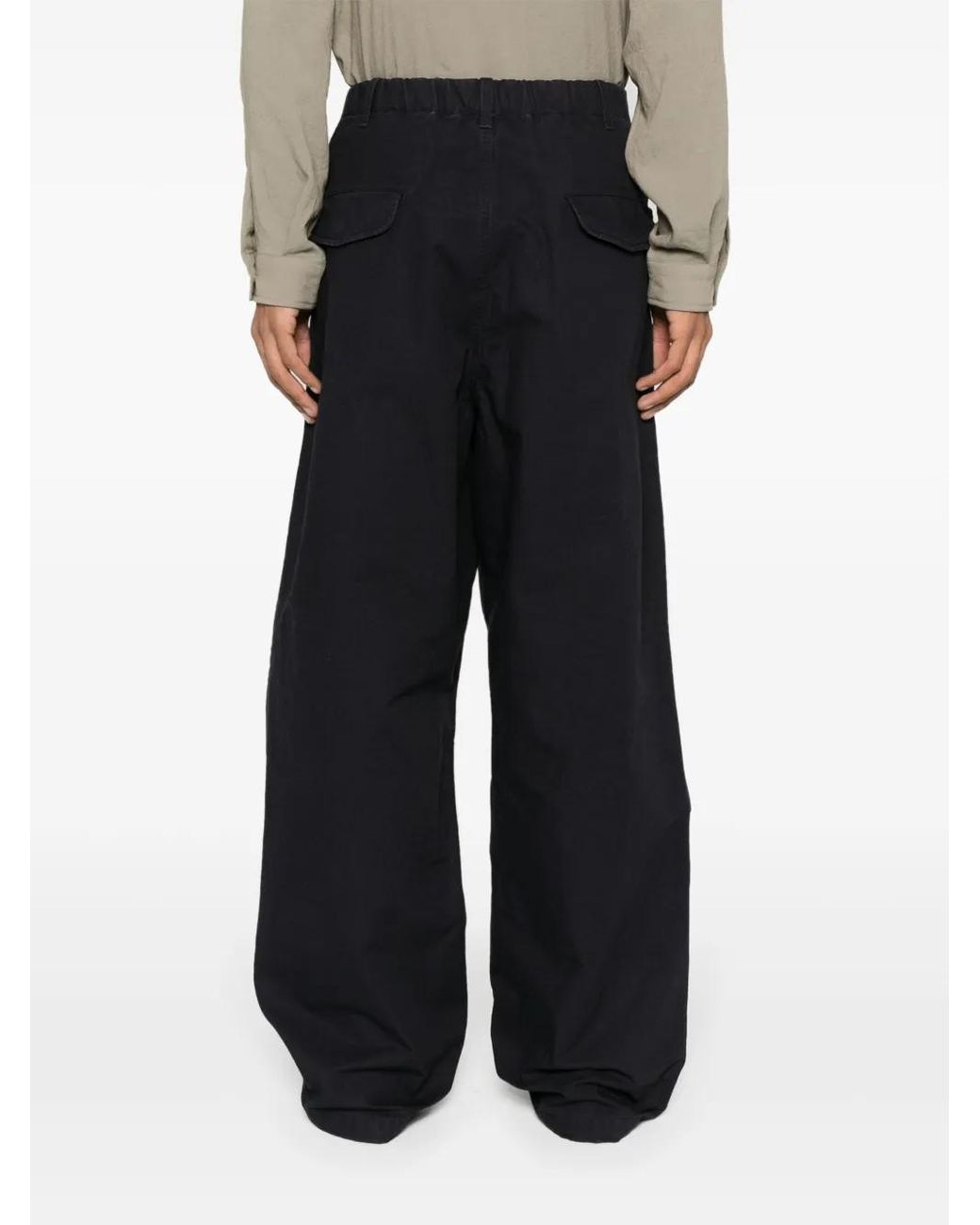 Maison Mihara Yasuhiro Blue Wide-Leg Cotton Trousers for men