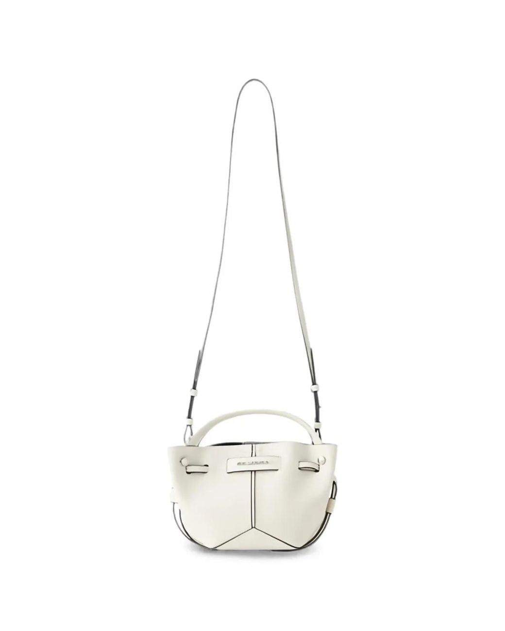 Karl Lagerfeld White K/Pierced Mini Bucket Bag