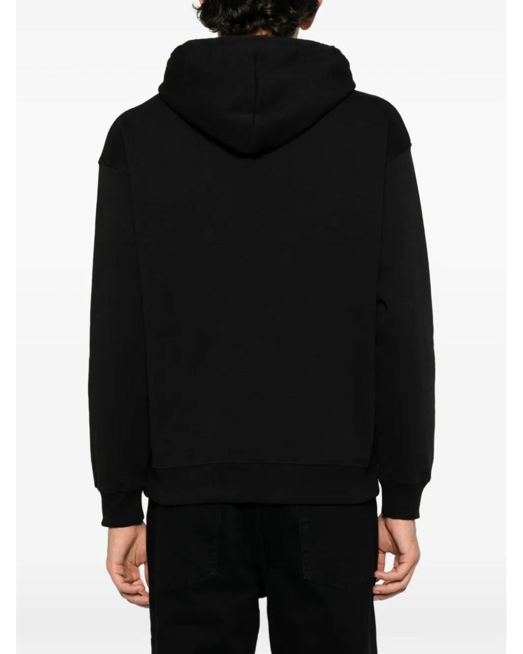Ih Nom Uh Nit Black Logo-Patch Drawstring Hoodie for men