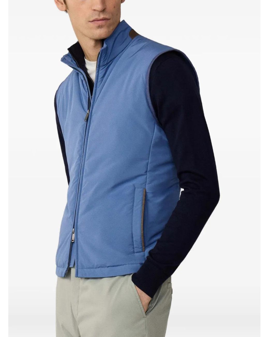 Chaleco Windsor Con Cremallera Hackett de hombre de color Blue