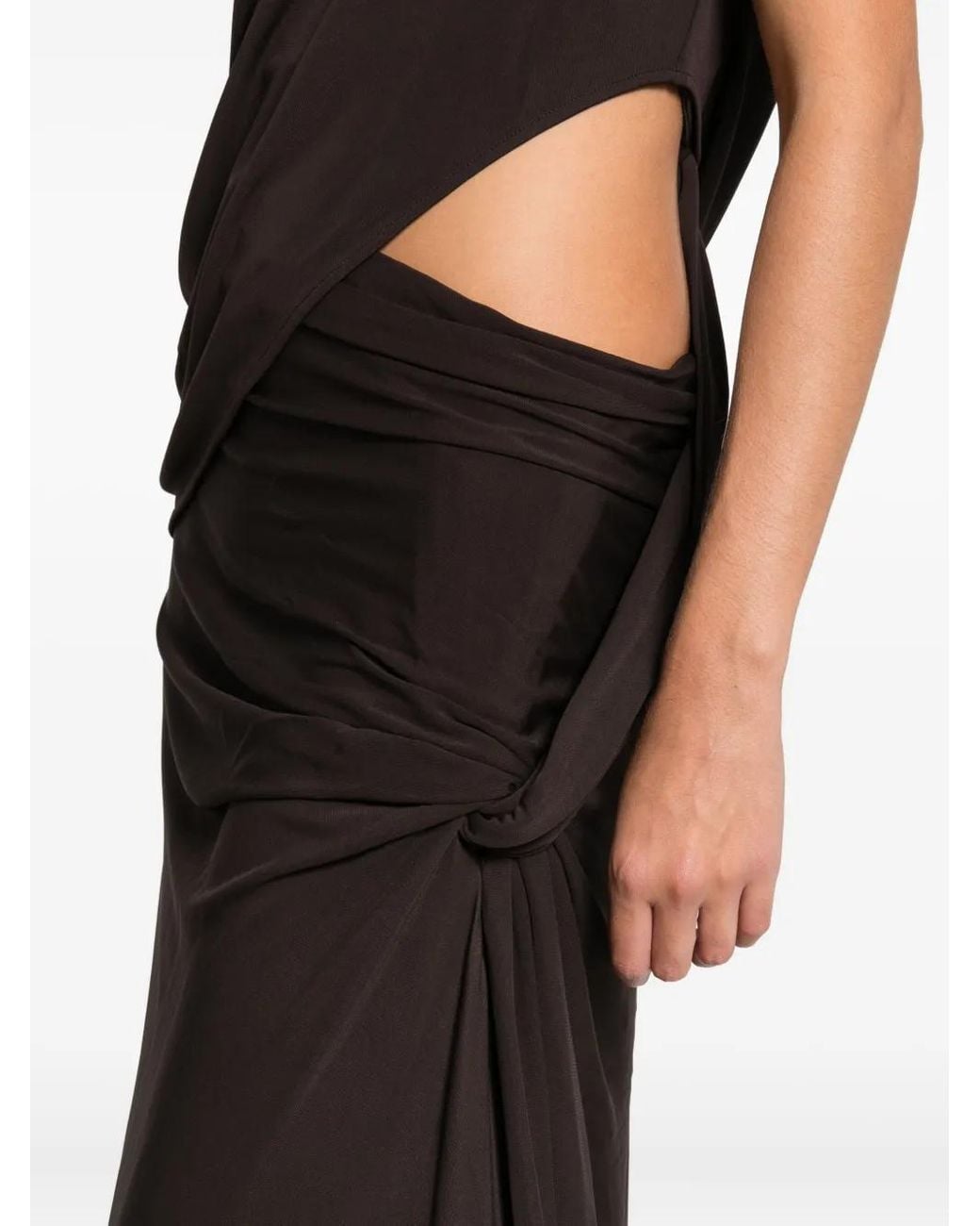 Christopher Esber Black Twisted Cut-Out Maxi Dress