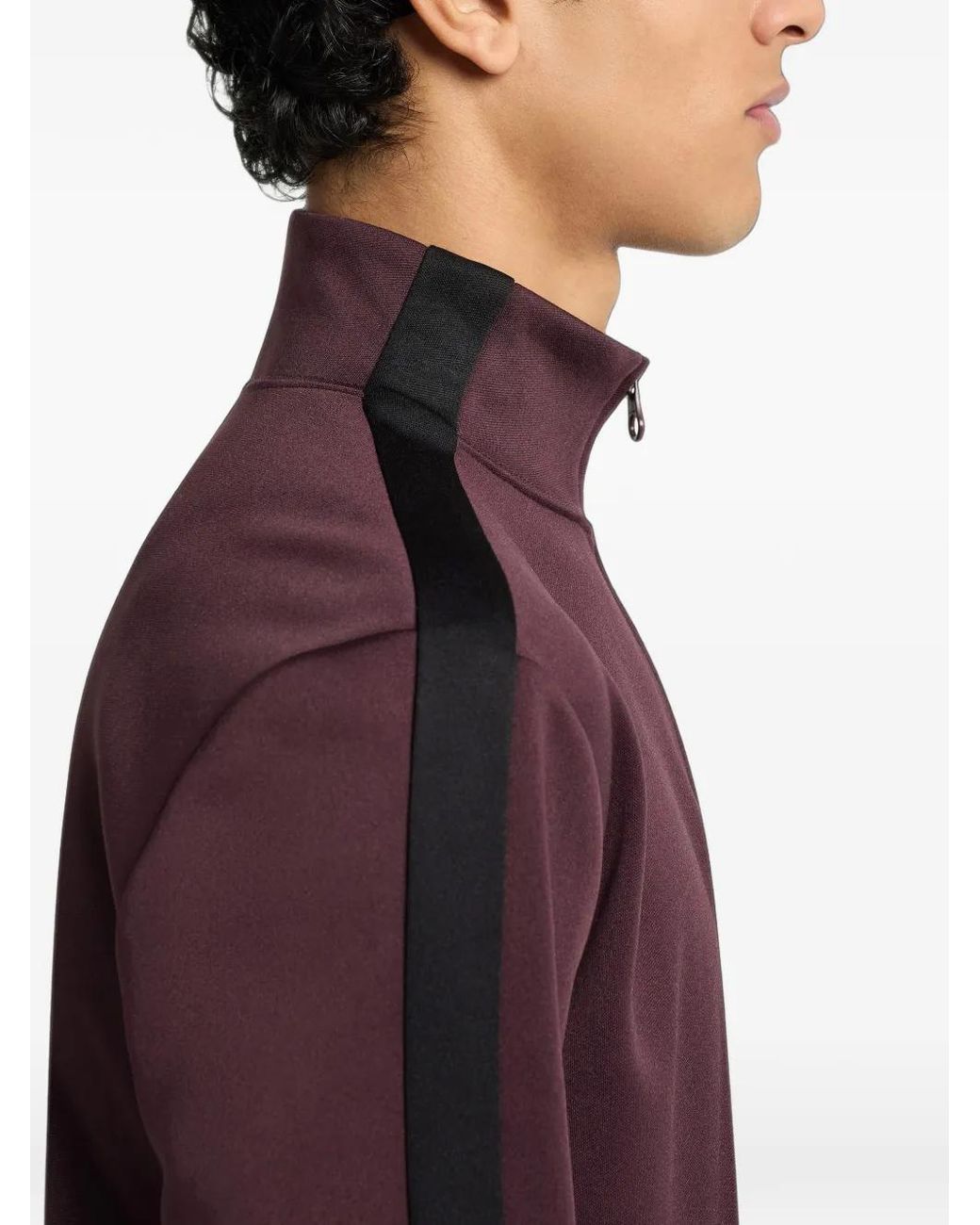 Courreges Purple Logo-Embroidered Side-Stripe Sweatshirt