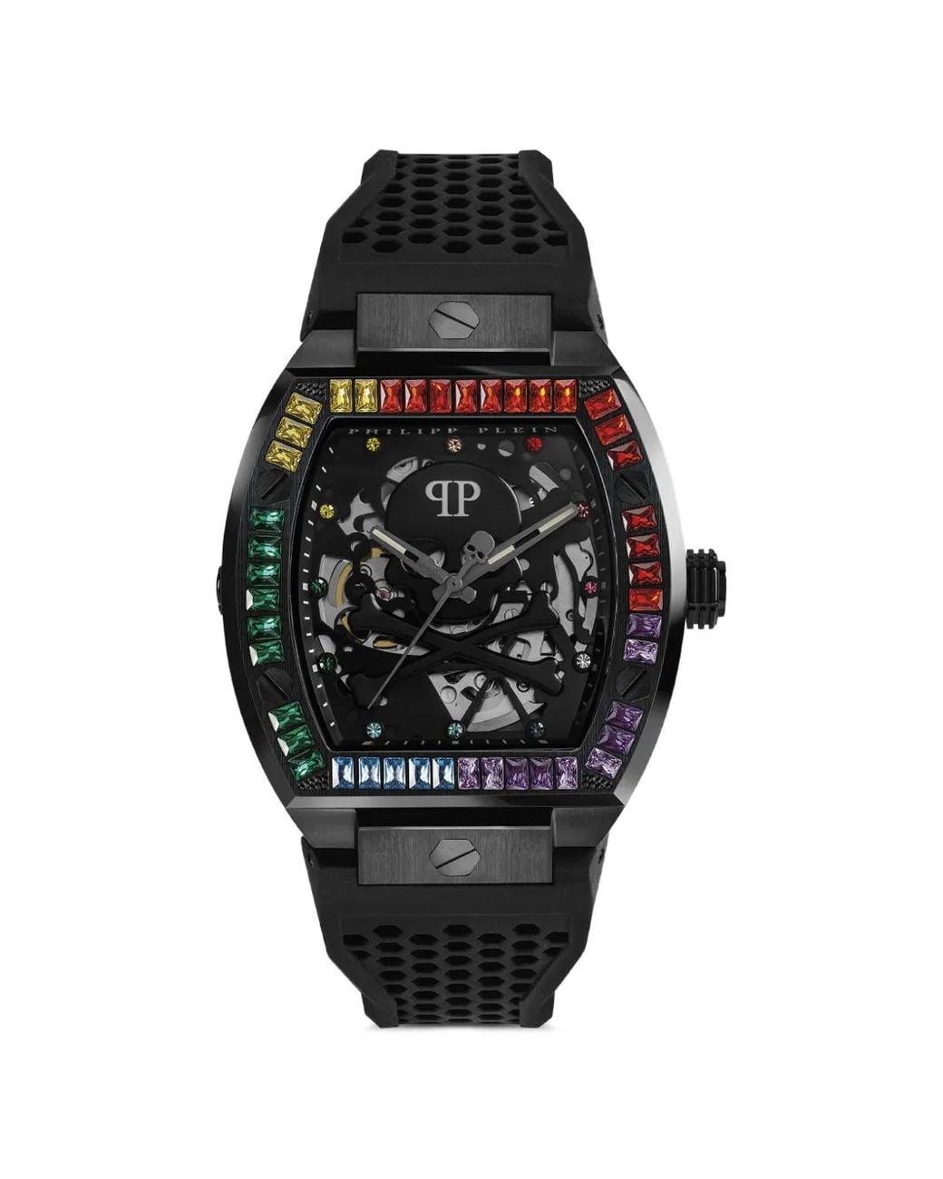Philipp Plein Black The $Keleton 44Mm Watch for men