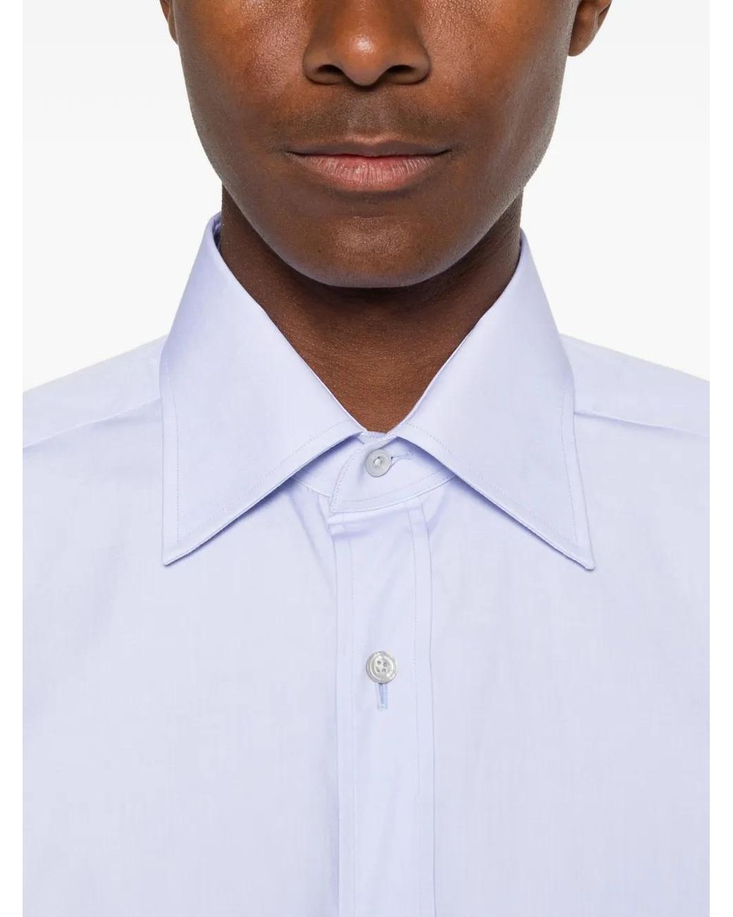 Tom Ford White Long-Sleeve Cotton Shirt for men