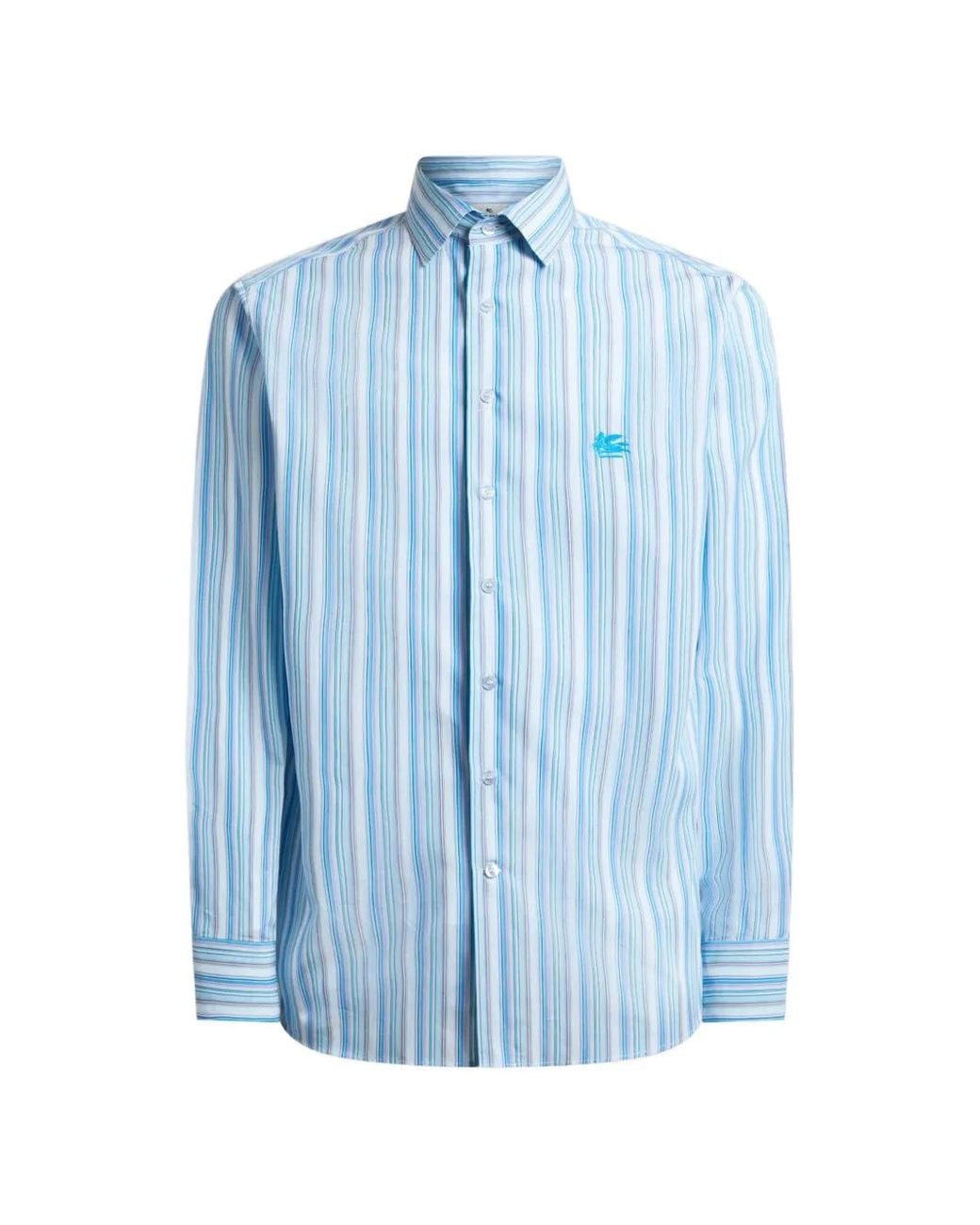 Camicia A Righe di Etro in Blue da Uomo