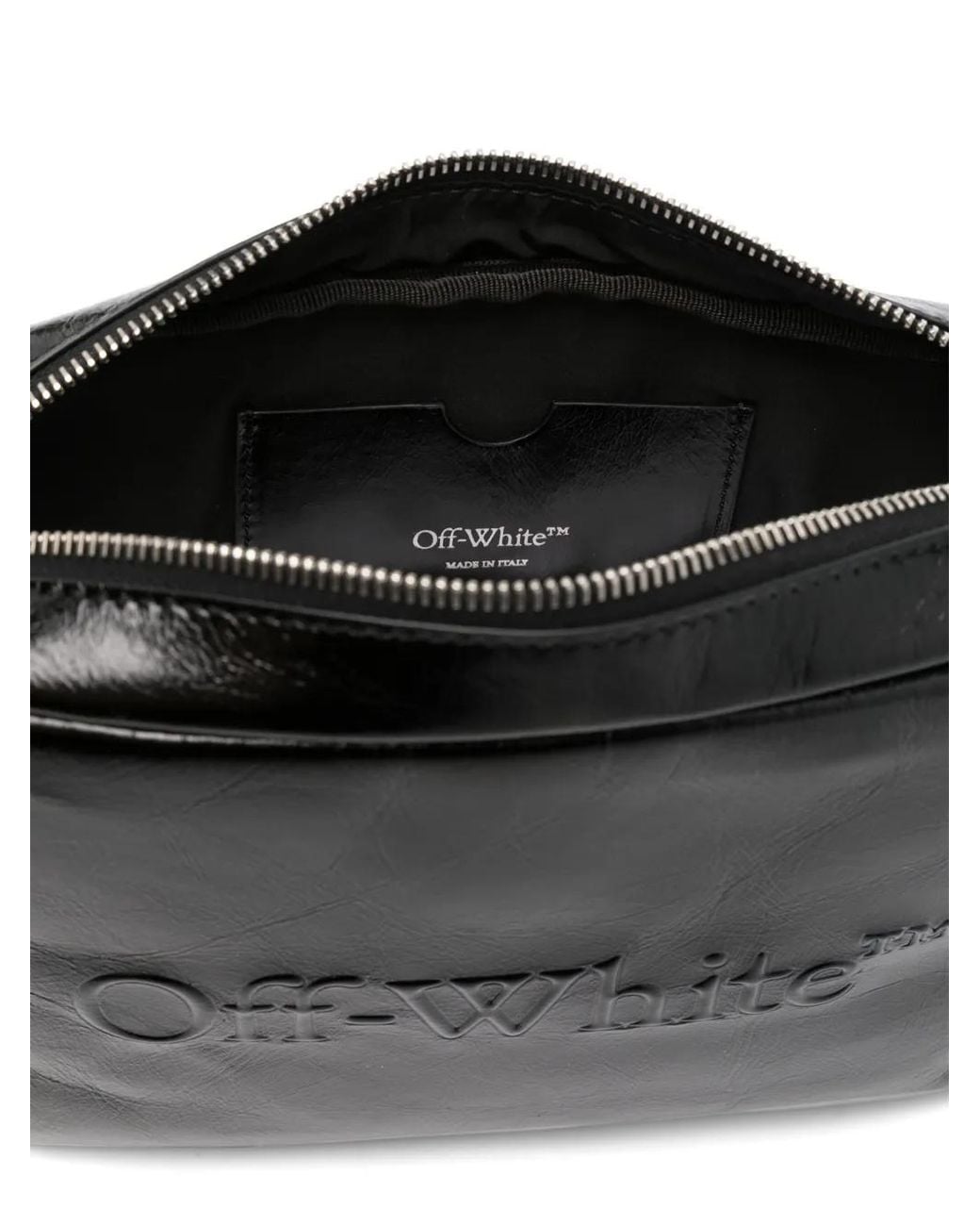 Off-White c/o Virgil Abloh Black Bookish Leather Messenger Bag for men