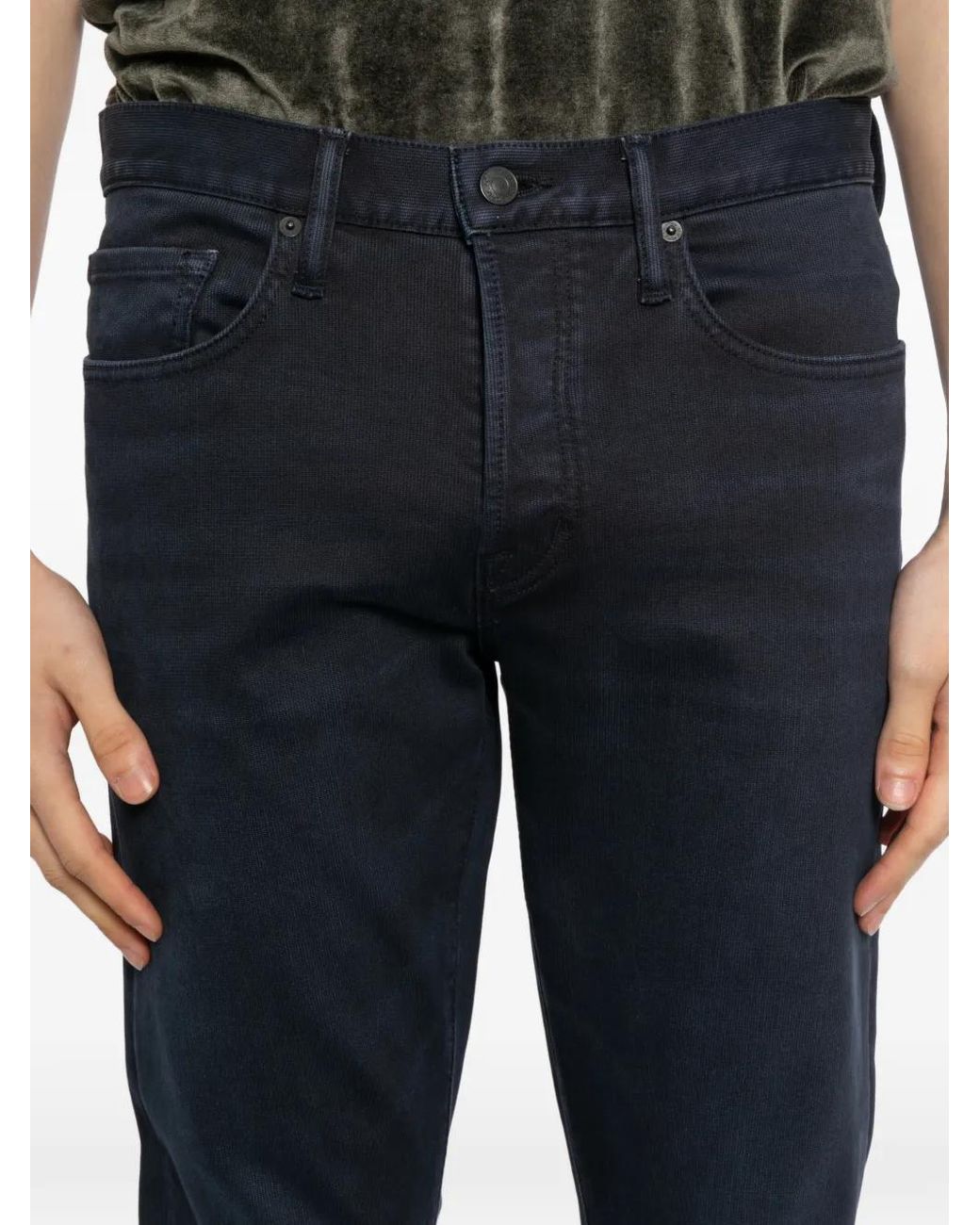 Tom Ford Blue Pantalon En Velours Côtelé for men