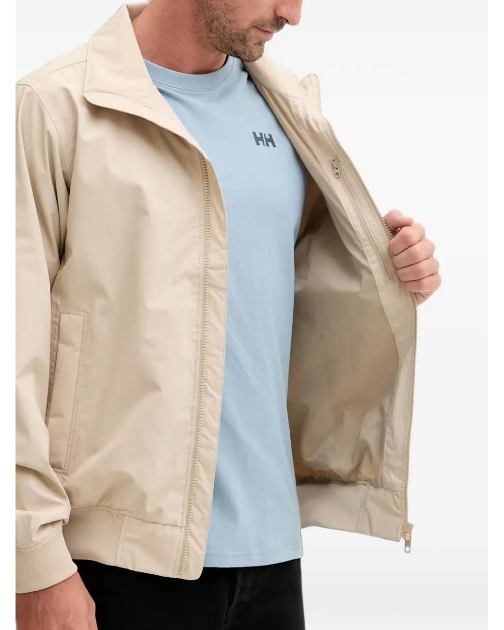 Helly Hansen Natural Vika Logo-Plaque Zip-Up Jacket for men