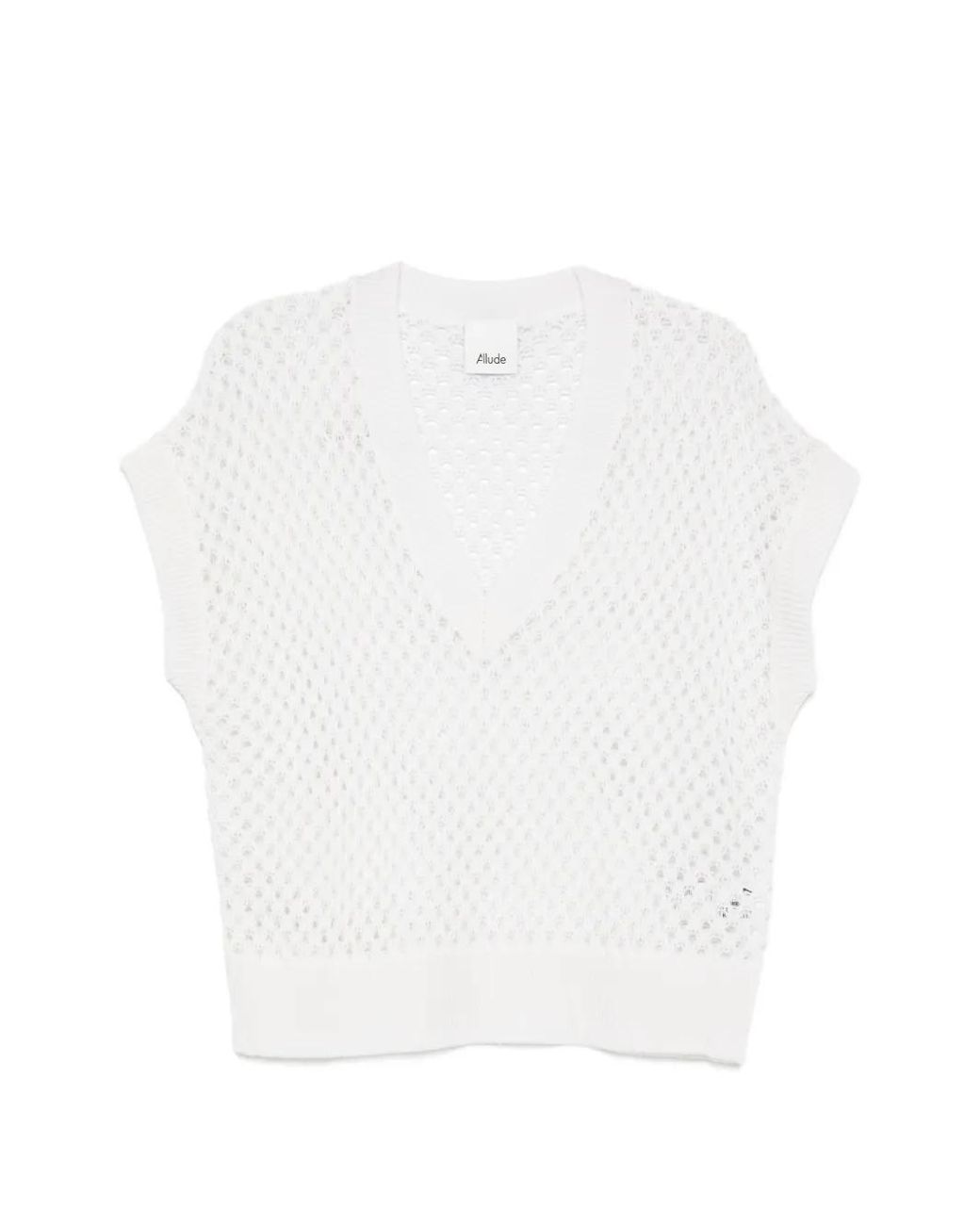 Allude Hemd Met V-Hals in het White