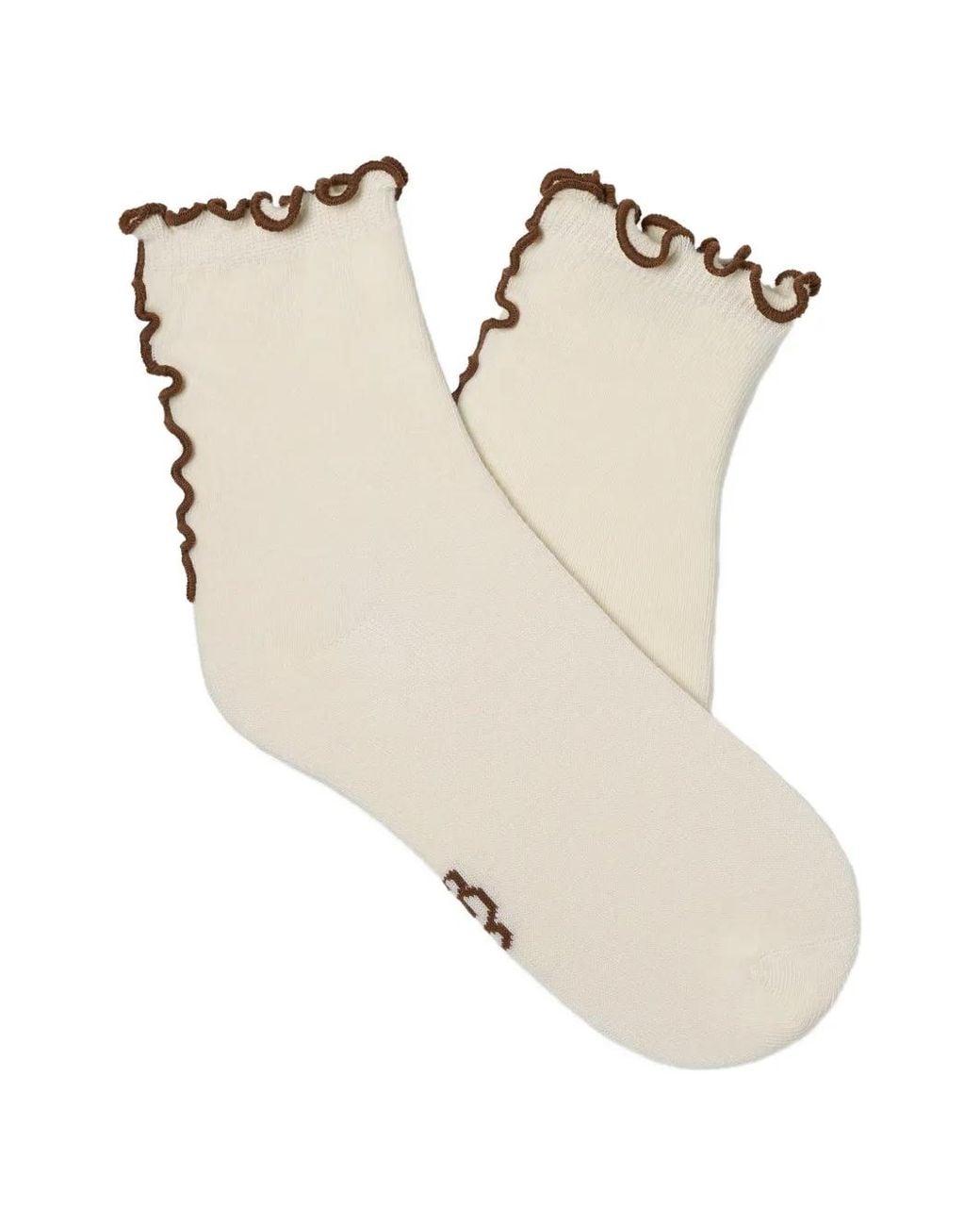 Ugg Natural Karsyn Lettuce-Edge Socks