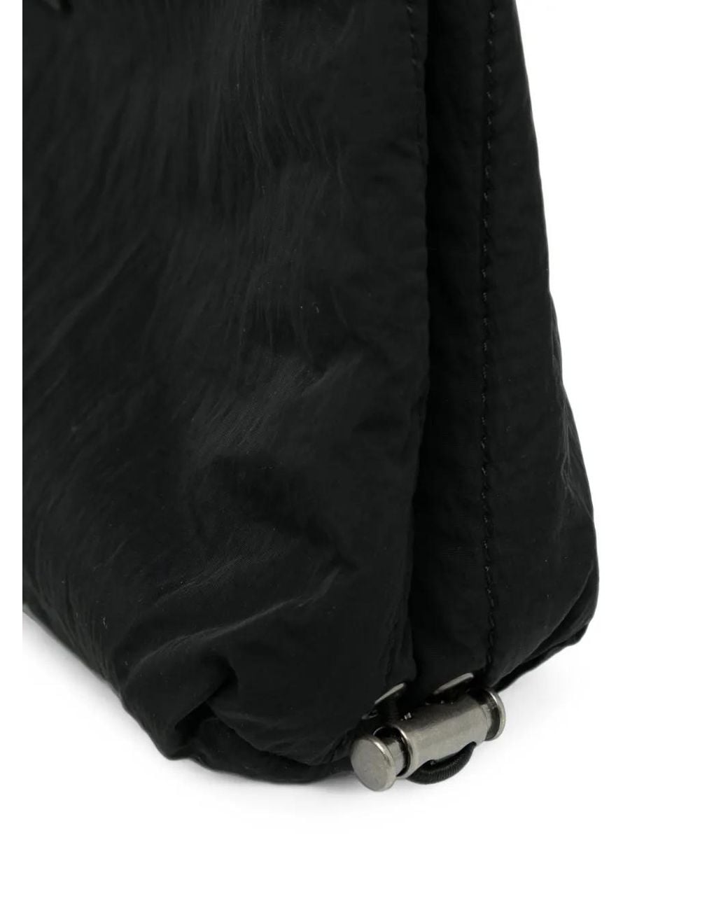 Maison Kitsuné Black Logo-Patch Messenger Bag for men