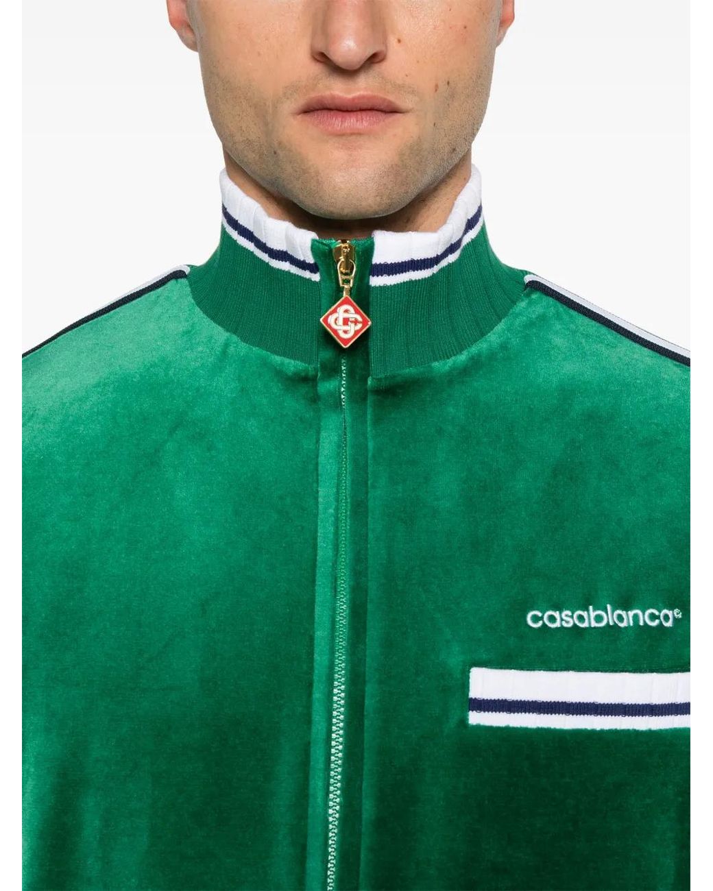 Casablanca Green Velour Jacket for men