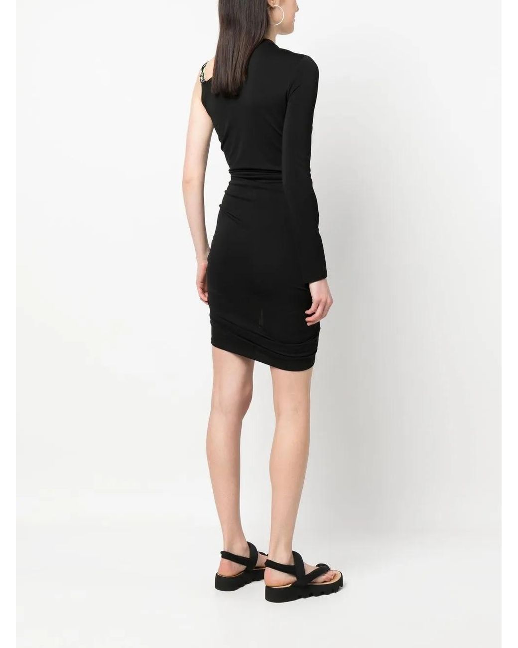 Vestido corto con detalle de cuerda Karl Lagerfeld de color Black