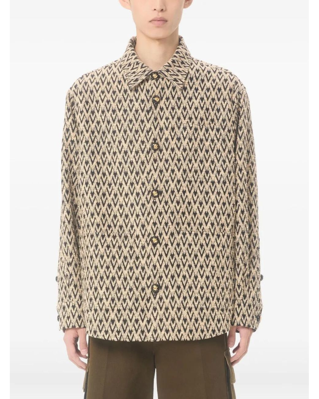 Valentino Garavani Natural Button-Fastening Shirt Jacket for men