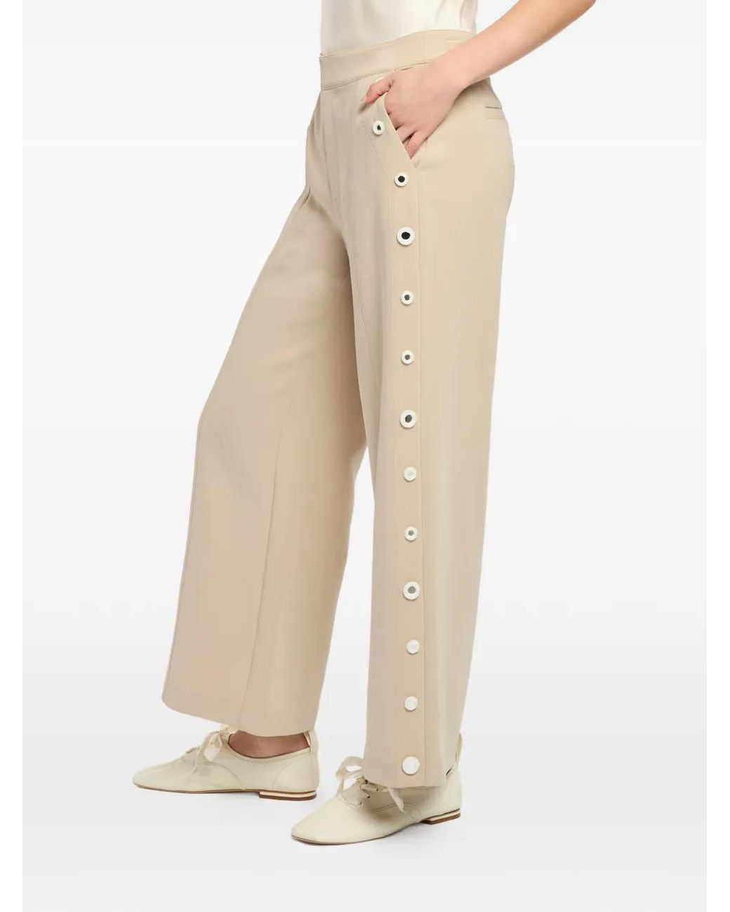 Cinq À Sept Gilliana Broek Met Gehaakt Detail in het White