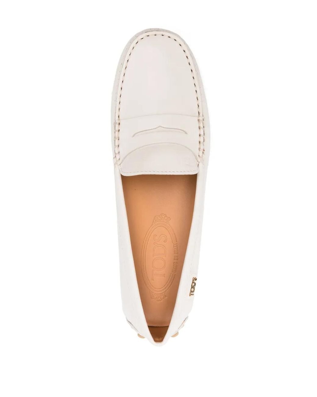 Tod's Natural Gommino Leather Loafers
