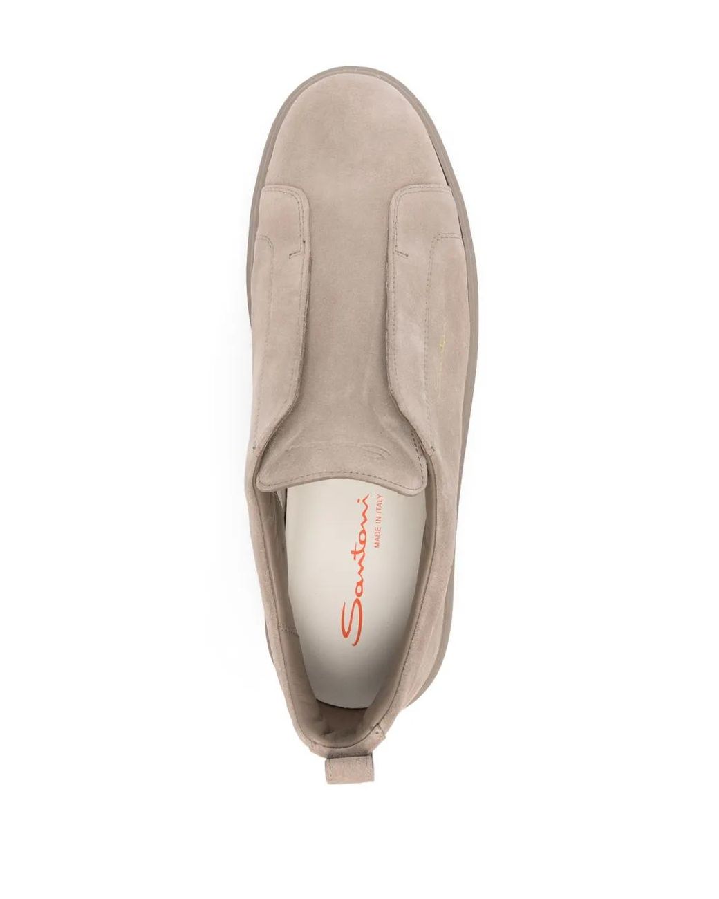 Santoni Natural Suede Slip-On Sneakers for men