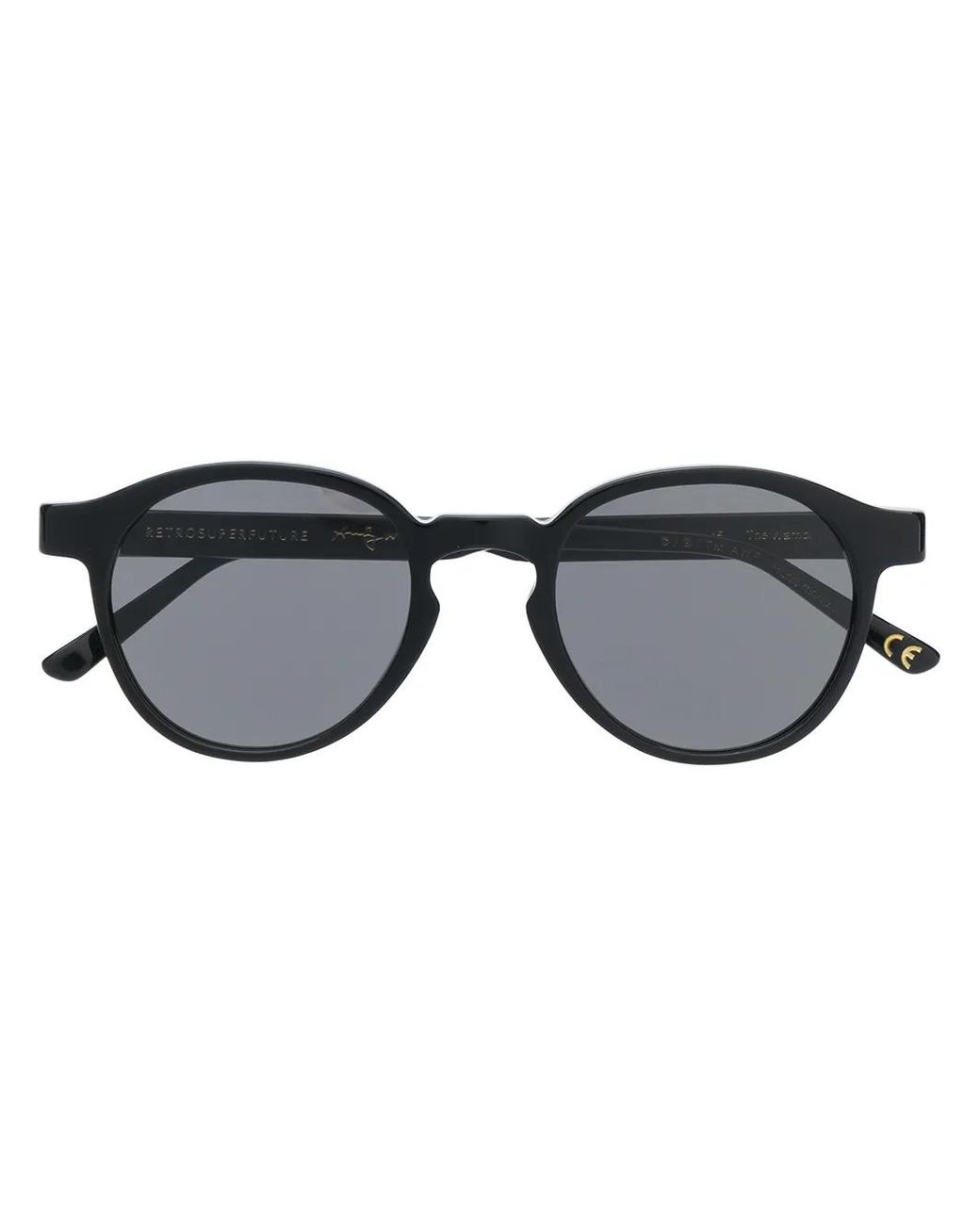 Retrosuperfuture Black Runde Sonnenbrille