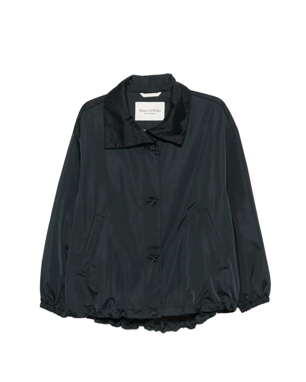 Marc O' Polo Black High-Neck Button-Up Jacket