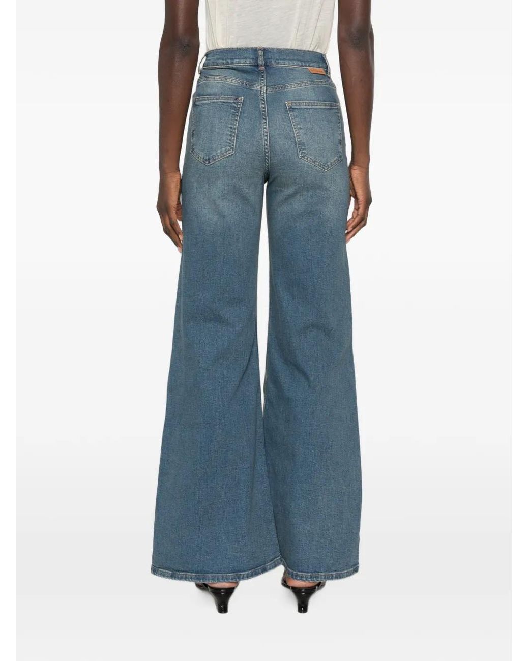 Ottod'Ame Blue Faded-Effect Jeans