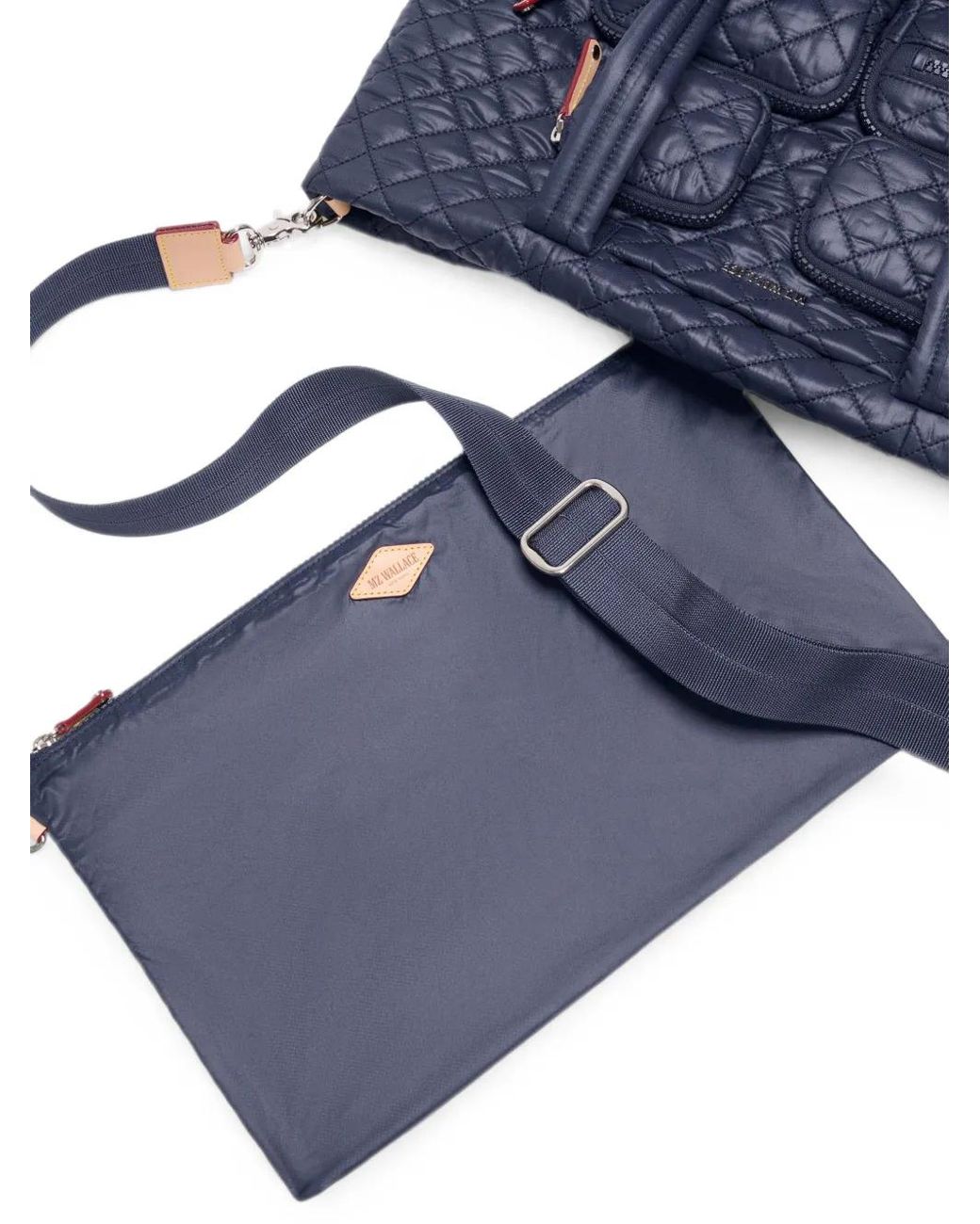 MZ Wallace Blue Medium Metro Quilted Tote Bag