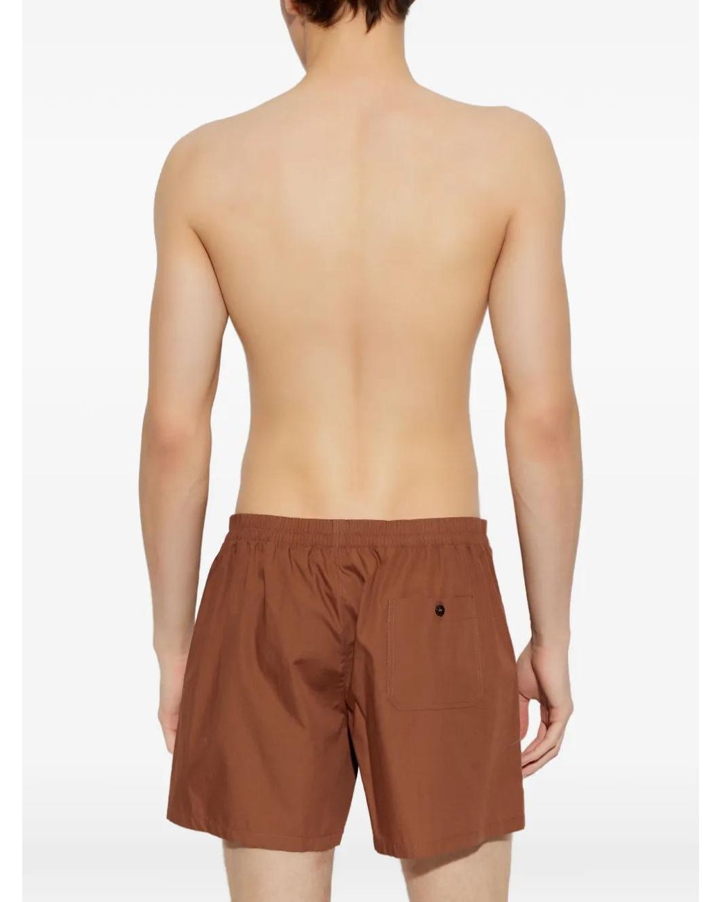 Dolce & Gabbana Brown Cotton Poplin Boxer Shorts for men