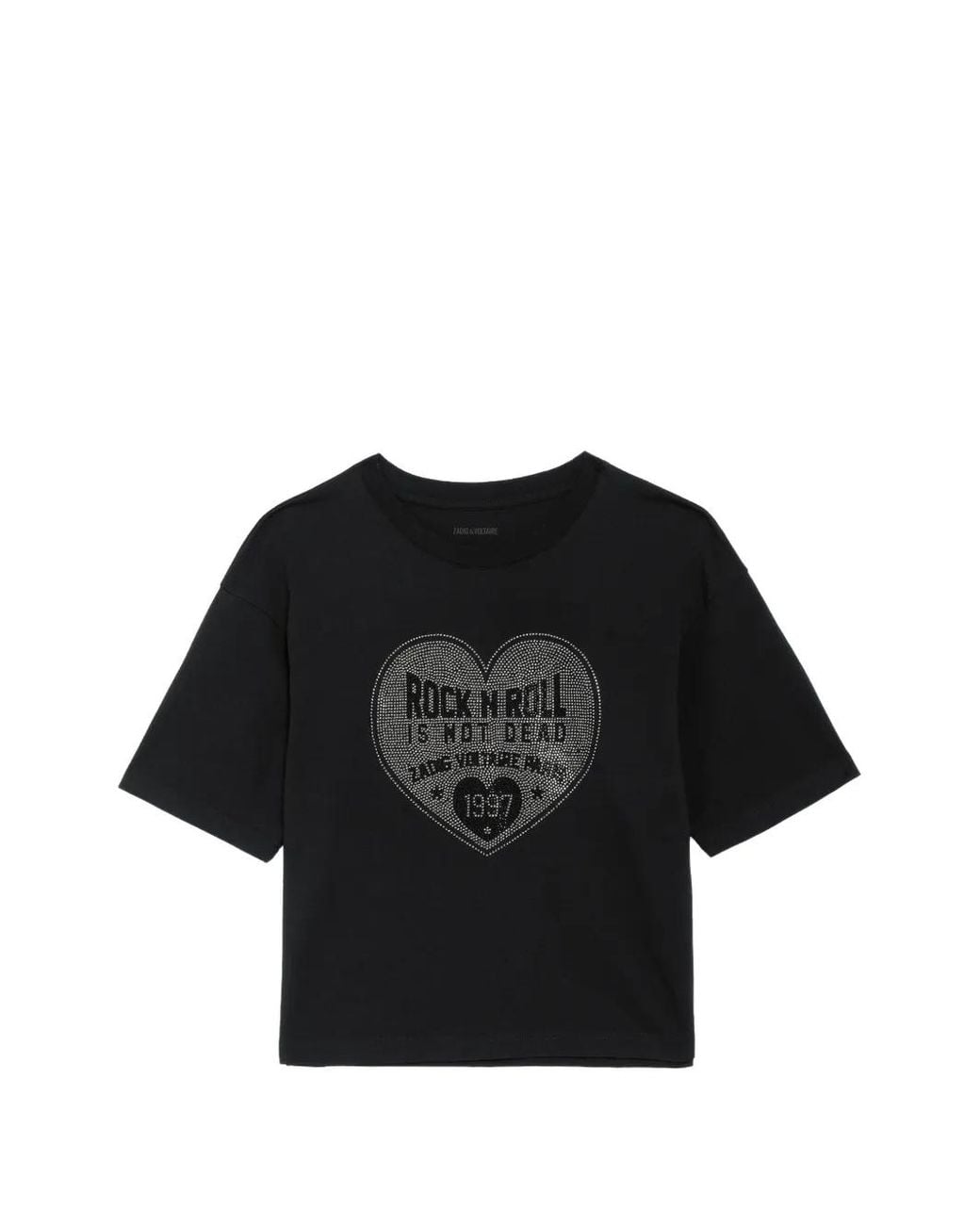 Zadig & Voltaire Black Taida Bc Heart Rnr Strass