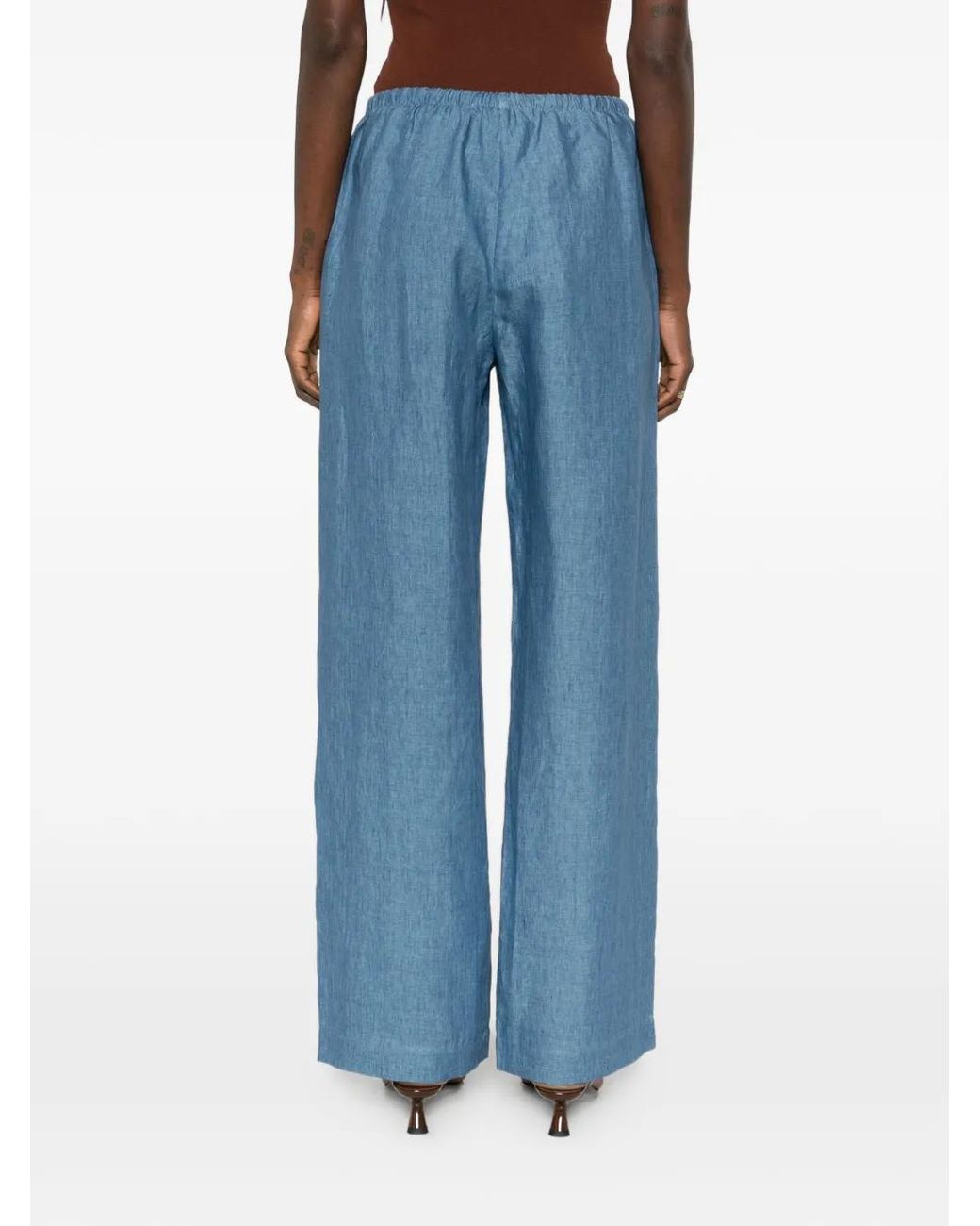 Rohe Blue Drawstring Palazzo Pants