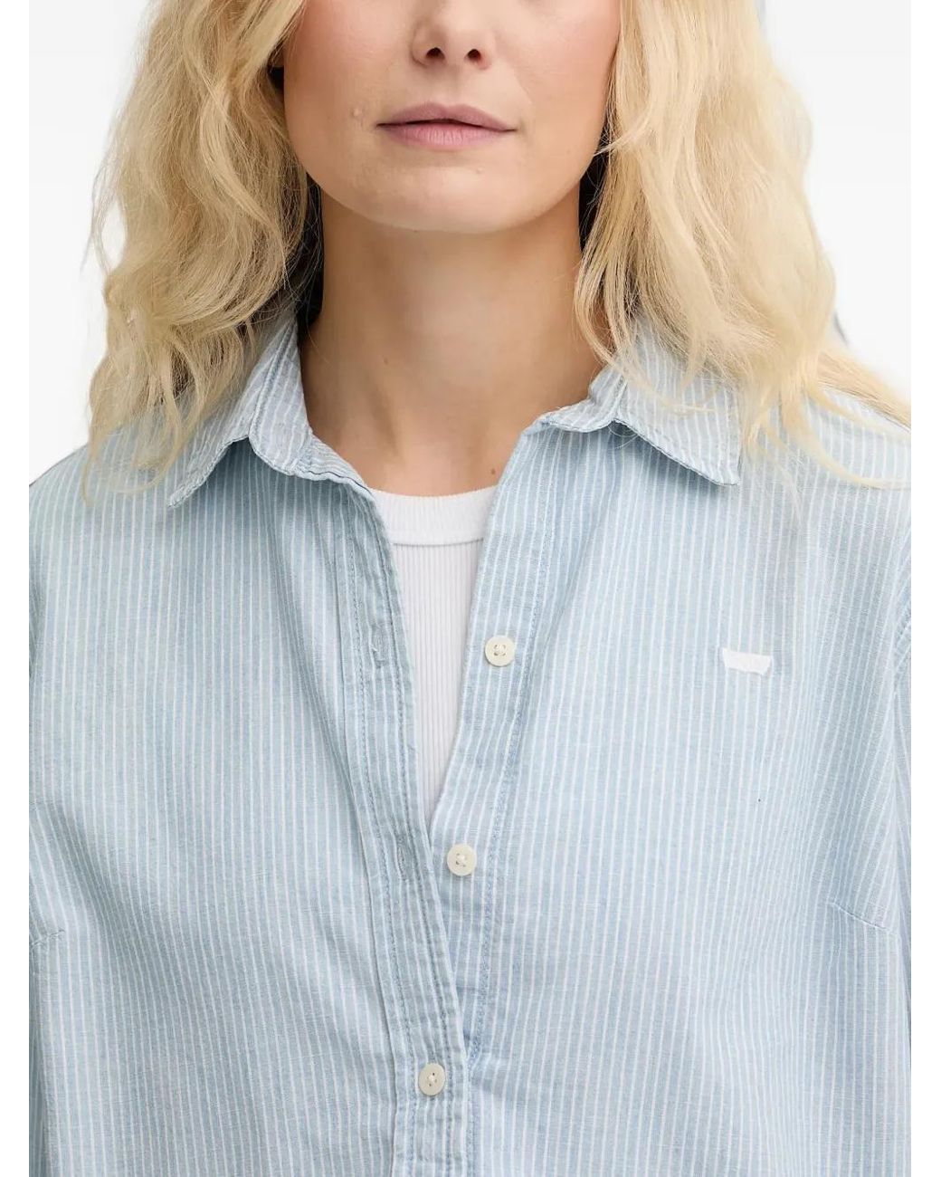 Levi's Blue Classic Striped Buttoned Shirt