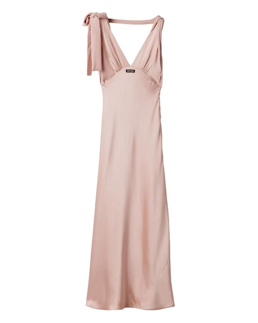 Miu Miu Pink Abiti Envers Satin