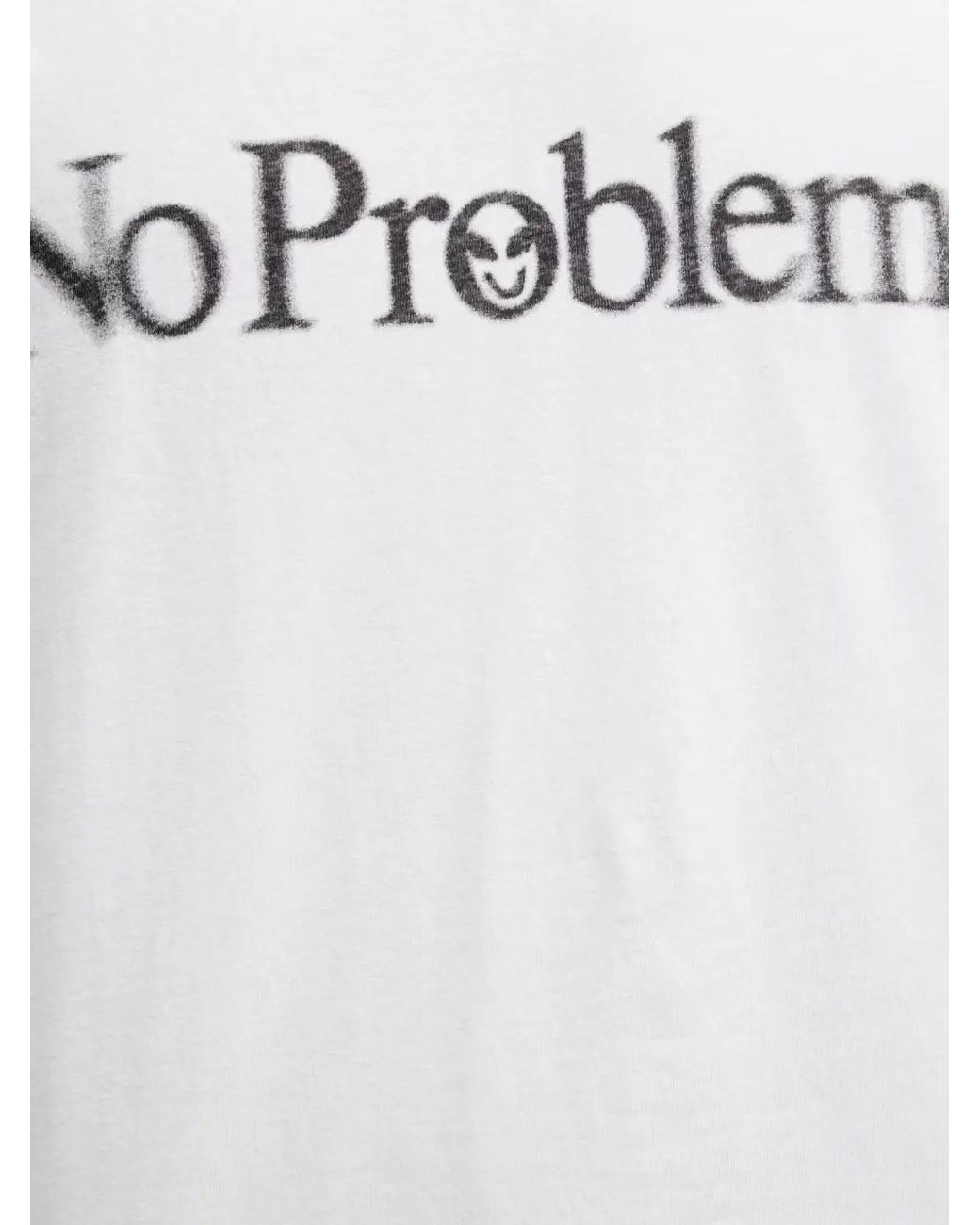 No Problemo White T-Shirt Décontracté À Logo Imprimé Et Manches Longues for men