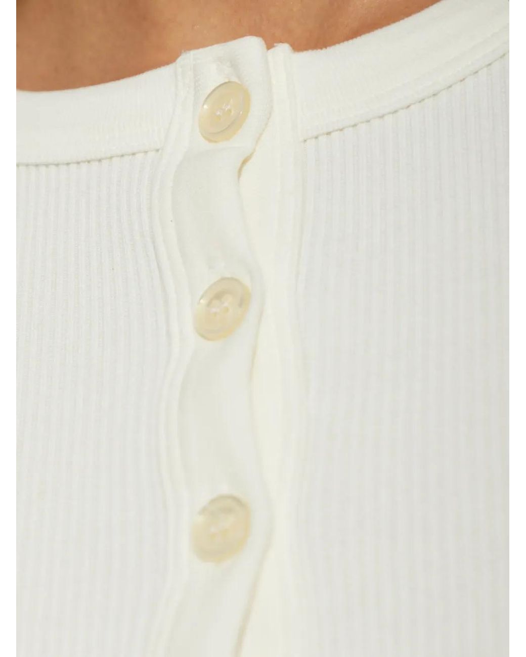Citizens of Humanity White T-Shirt Wren En Maille Côtelée
