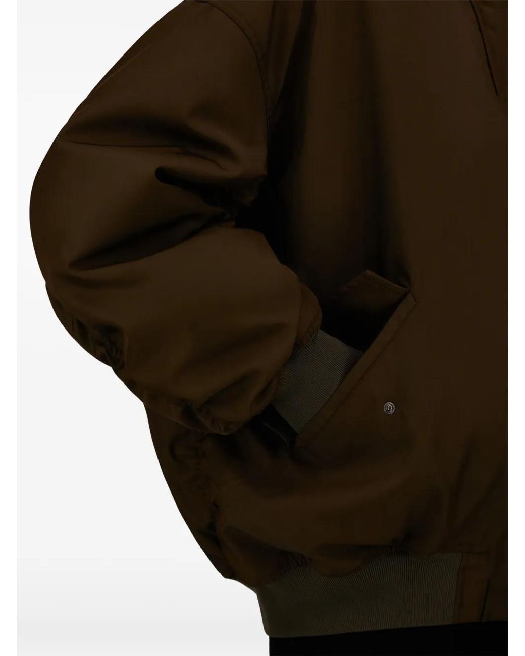 Herno Brown Padded Gabardine Bomber Jacket