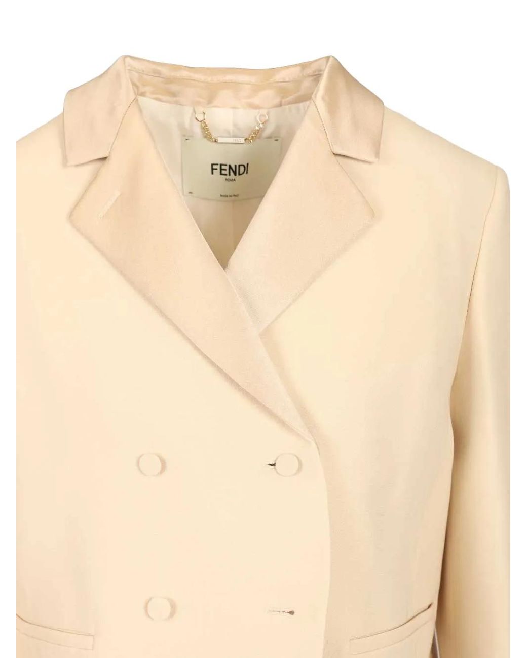 Fendi Blazer Met Dubbele Rij Knopen in het Natural