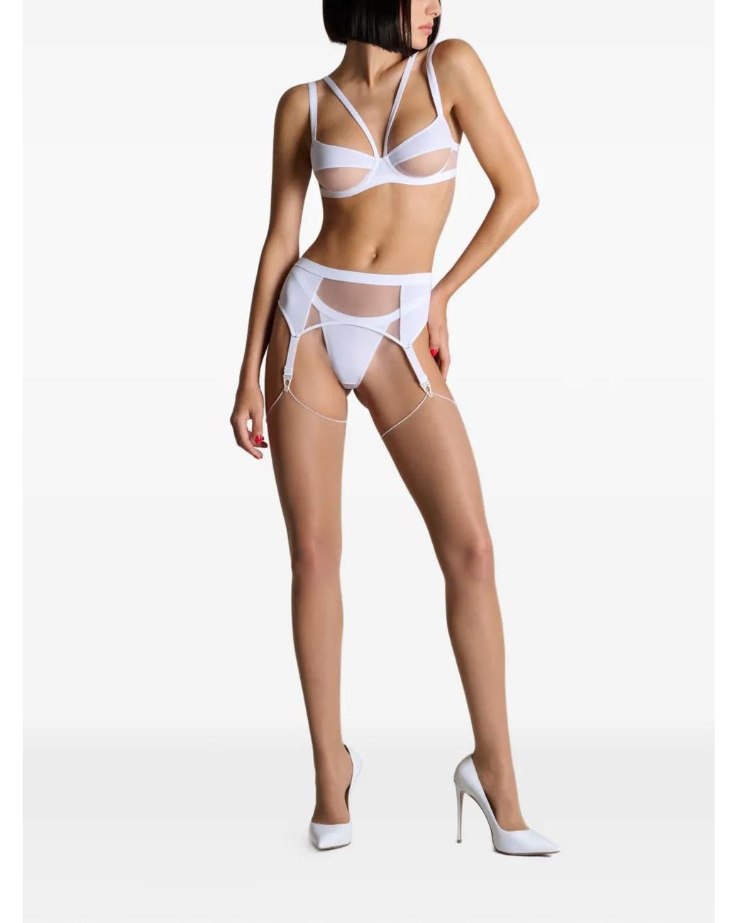 Maison Close White Pure Tentation Garter Belt