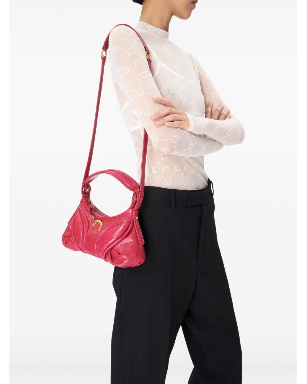 Marine Serre セミシアー トップ ホワイト | Lyst Marine Serre セミシアー トップ ホワイト | Lyst