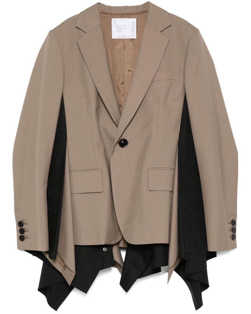 sacai blazer brown