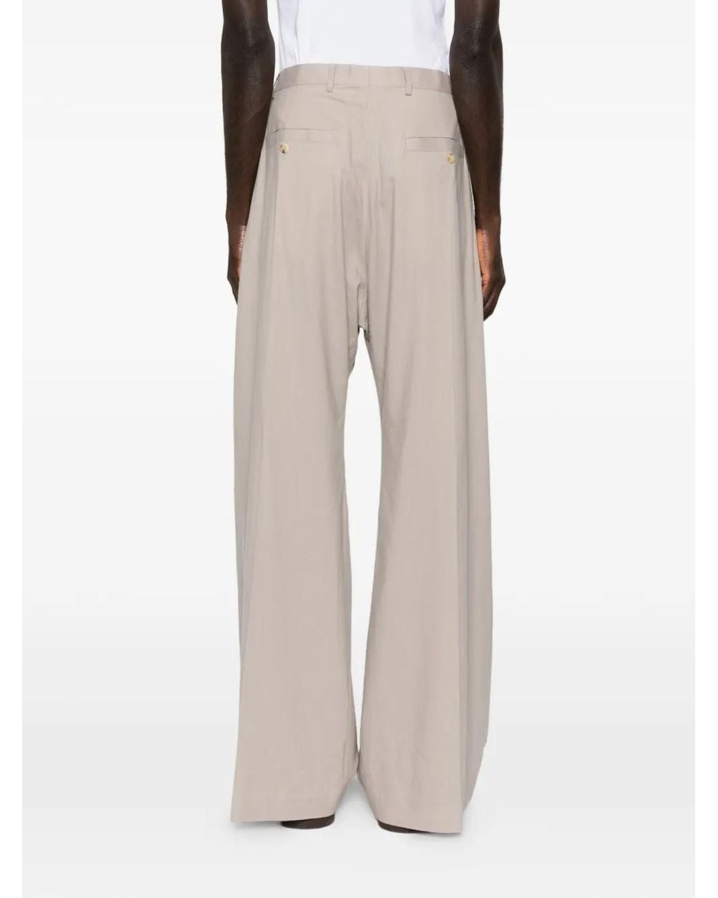 Rick Owens White Belas Zip-Detail Trousers for men