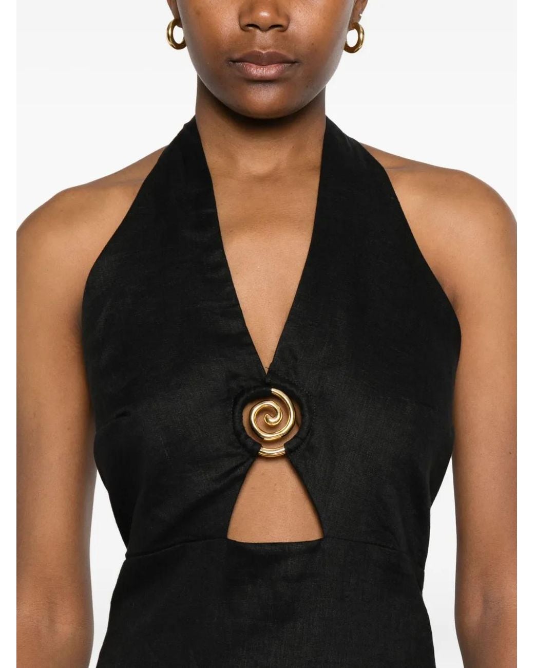 Cala De La Cruz Black Clara Maxi Dress