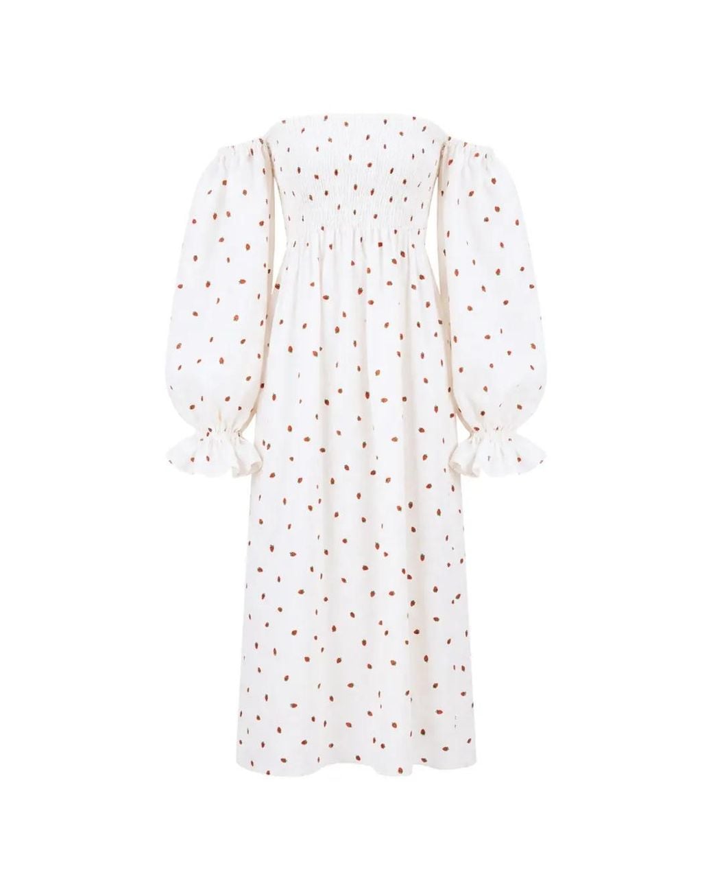 Sleeper White Robe Mi-Longue Atlanta À Imprimé Graphique En Lin