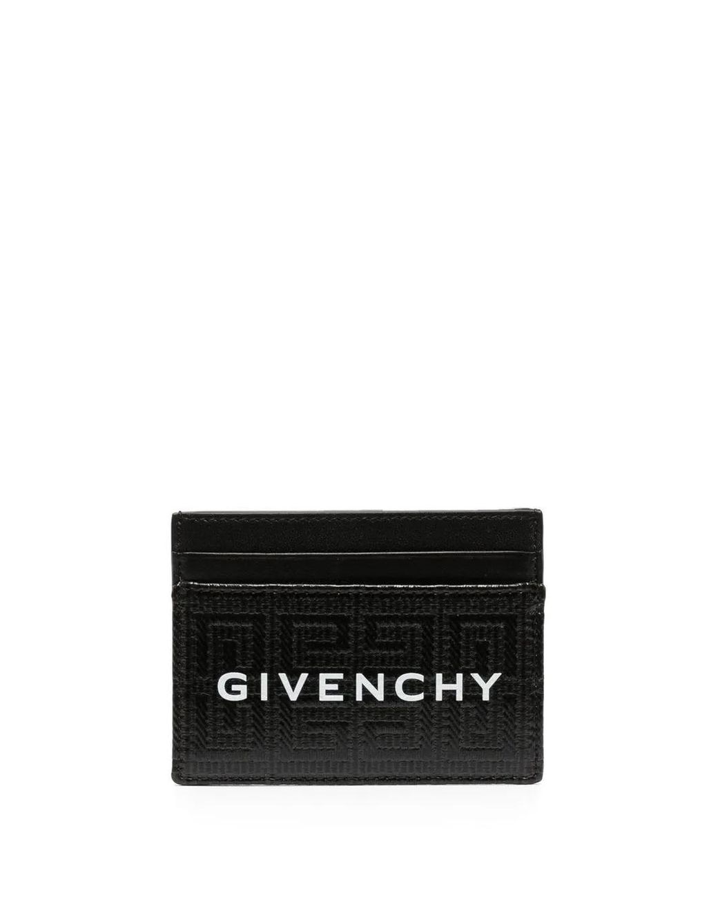 Givenchy Black Logo-Print Monogrammed Cardholder
